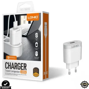 LDNIO A303Q 3A Travel Charger with Micro USB Cable or Type C Cable