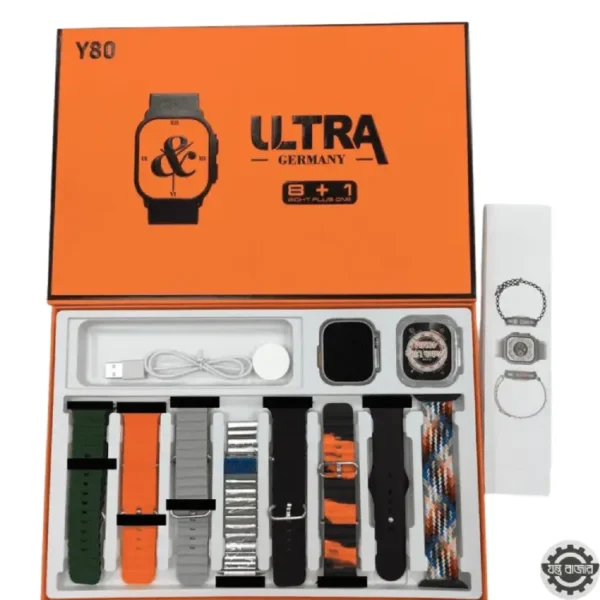 Y80 Ultra Smart Watch 8+1 Strap New Edition Smart Watch