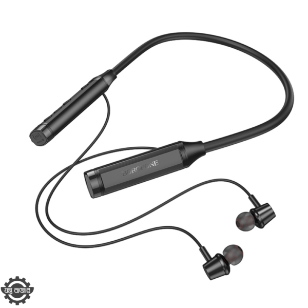 Borofone BE66 Neckband Bluetooth Headphones with long battery life, noise cancellation, and TF card support.