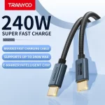Tranyoo CC-7 240W Fast charging Braided C to C cable