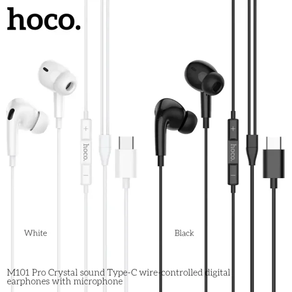 Hoco M101 Pro Crystal Sound Type-C Wired Earphone