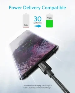 Anker Nylon-Braided 100W Fast Cable Price in Bangladesh