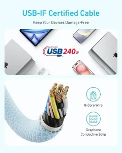 Anker Zolo 240W USB-C to USB-C Cable
