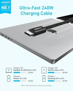 Anker Zolo 240W USB-C to USB-C Cable