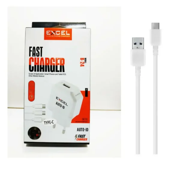EXCEL B-24 18W Fast Charger with Type-C cable