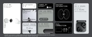 CMF By Nothing Buds 2A 42dB ANC Earbuds
