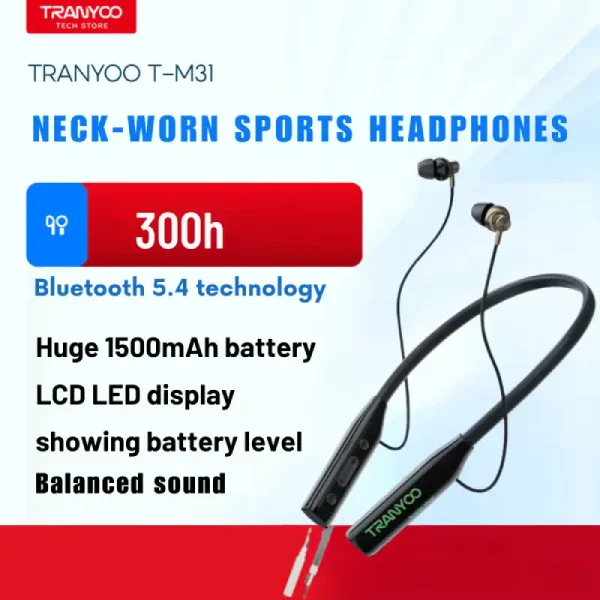 TRANYOO T-M31 300 Hours Bluetooth Neckband