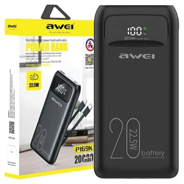 AWEI P169K 20000mAh 22.5W Power Bank