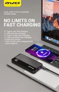 AWEI PA-68 10000mAh 22.5W Fast Power Bank