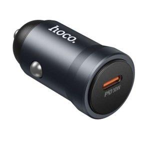 HOCO USB-C PD 30W Car Charger - Metal Grey
