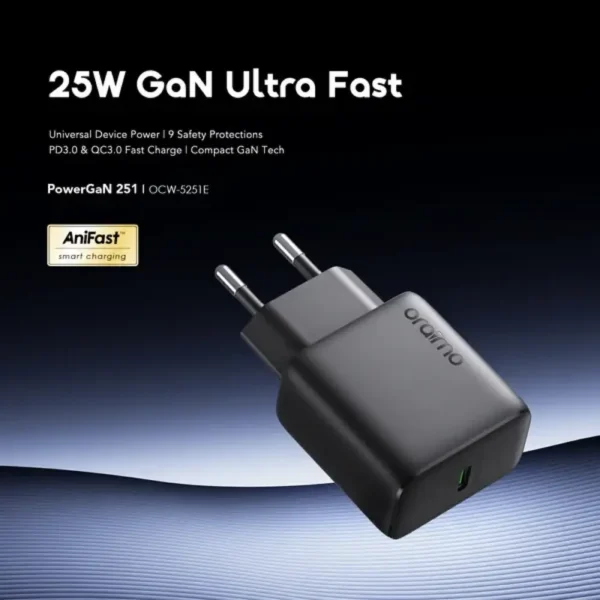 Oraimo PowerGaN 251 25W Ultra Fast Charger