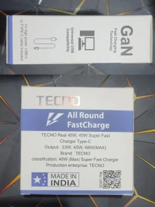 Original TECNO 45W All-Round Fast Charger